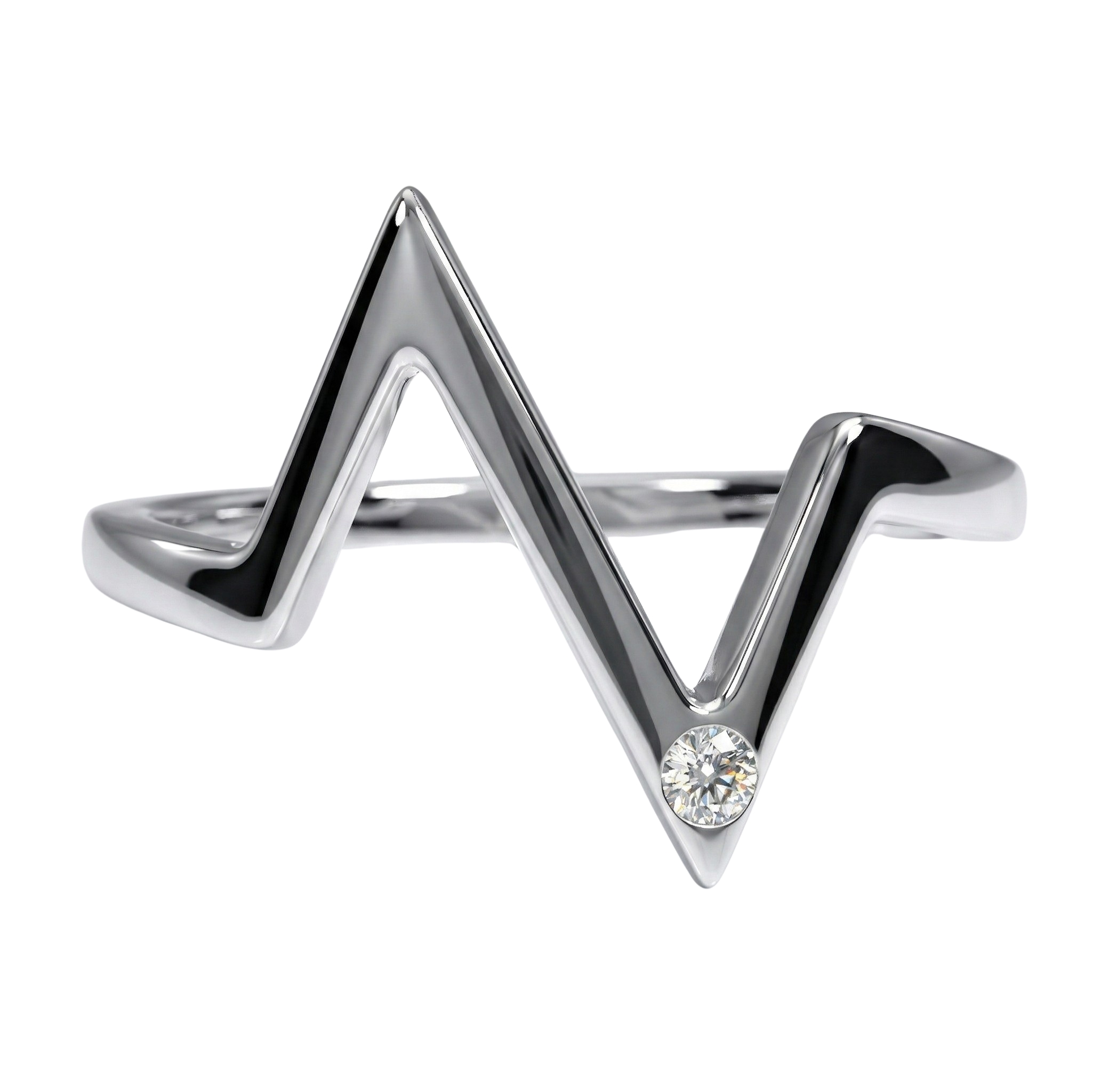 Anillo de promesa Anillo "Latidos" Minimalista - Moissanita y Plata 925 - Joyería Aceves