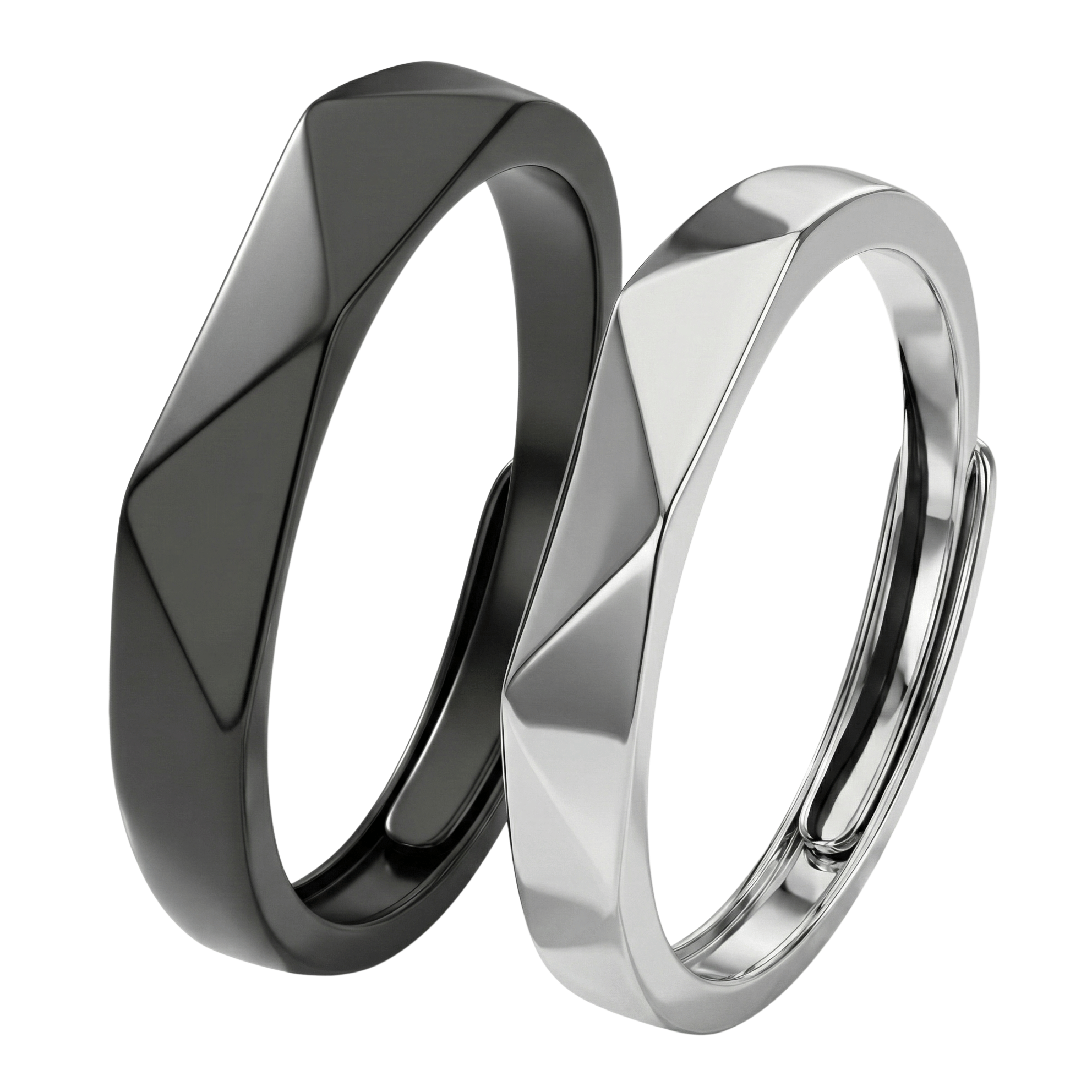 Anillo de promesa Anillos de Promesa Blanco y Negro – Plata 925 - Joyería Aceves