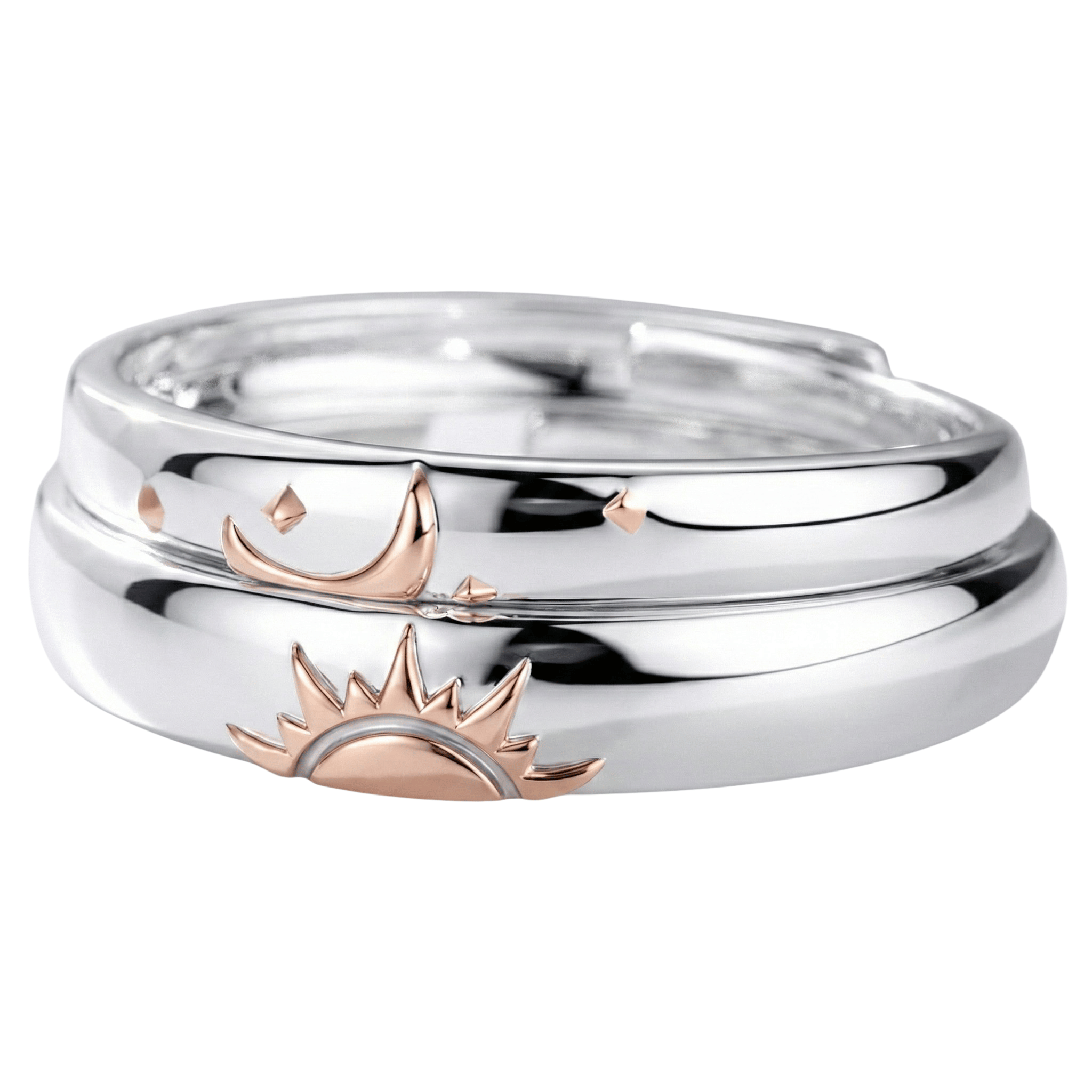 Anillo de promesa Anillos de Promesa Sol y Luna - Plata 925 - Joyería Aceves