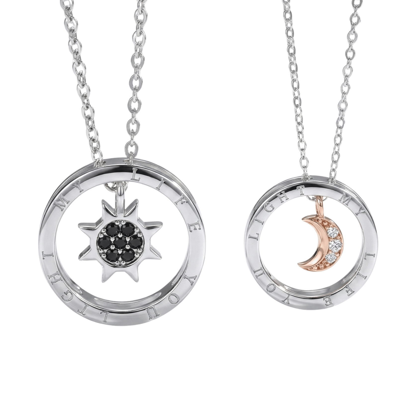 Set Collares Sol y Luna - Plata 925
