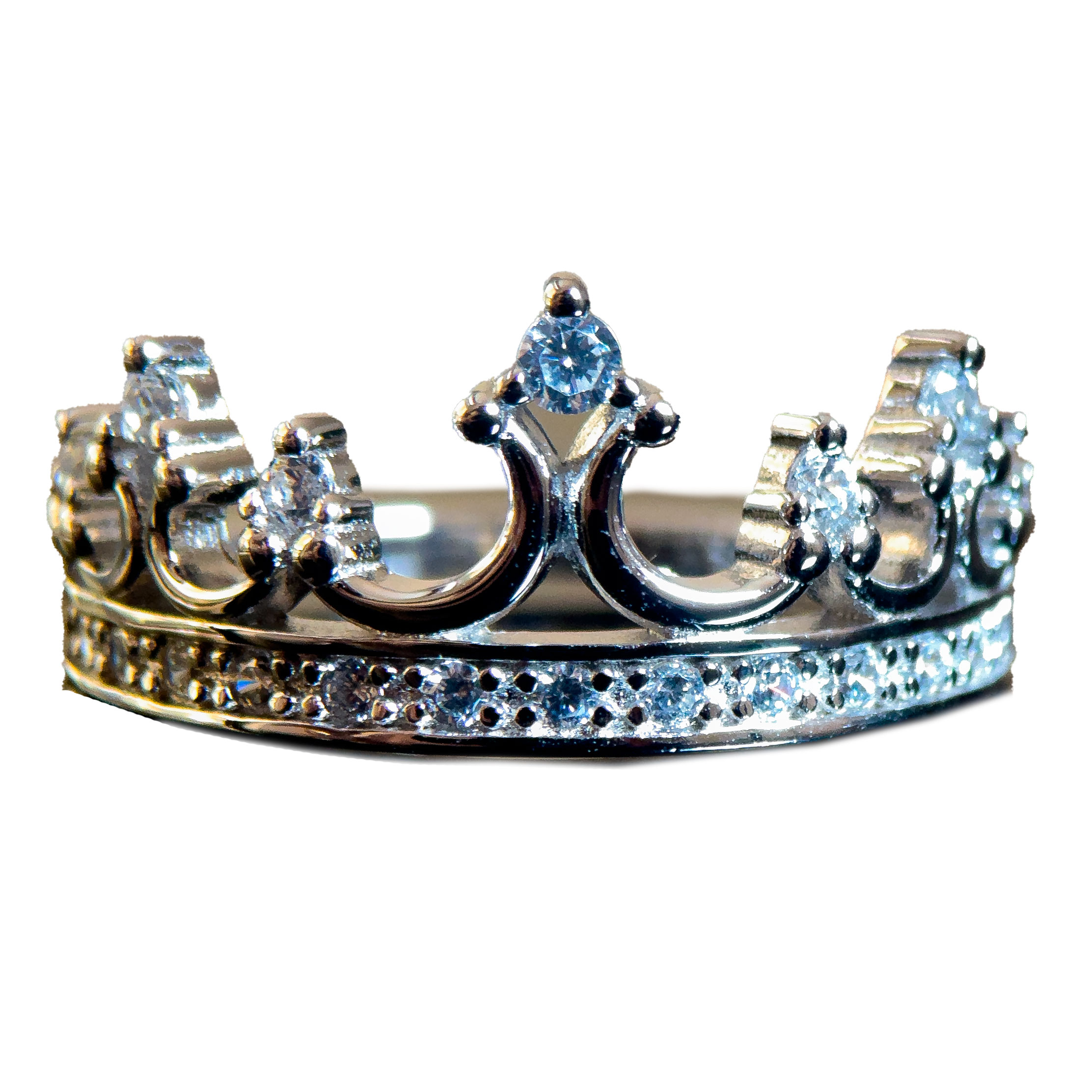 Anillo de promesa Anillo Corona Reina - Moissanita y Plata 925 - Joyería Aceves