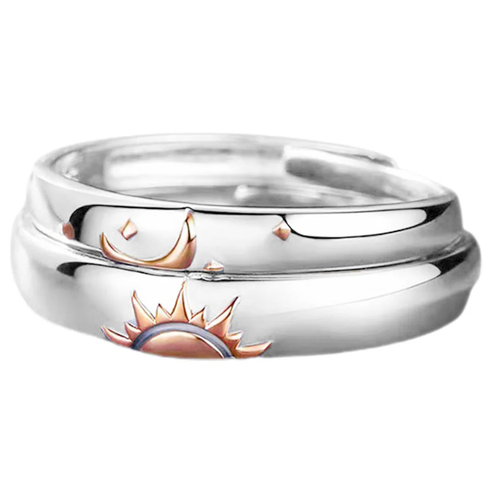 Anillo de promesa Anillos de Promesa Sol y Luna - Plata 925 - Joyería Aceves